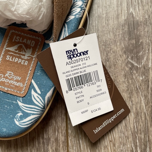 NWT Reyn Spooner Island Slipper Aloha Welcome Sandals Flip Flops - Men’s Size 7 - Picture 7 of 7